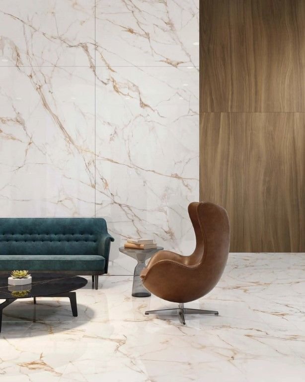 Lâmina Sinterizada XTONE Calacatta Gold placa 3,20 x 1,60 (cópia) - Imagem 2